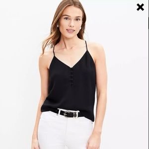 LOFT Covered Button Strappy Cami